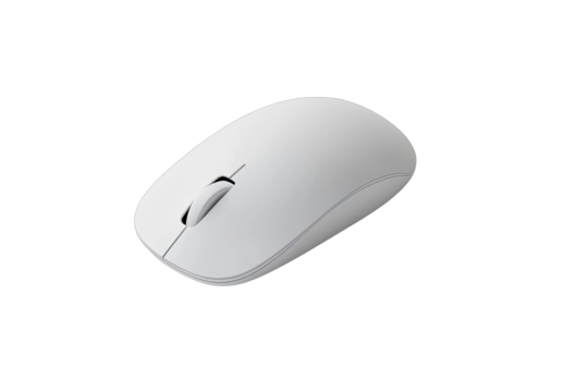 White wireless computer mouse (2)