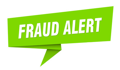 fraud alert banner. fraud alert speech bubble, label, sticker, sign template