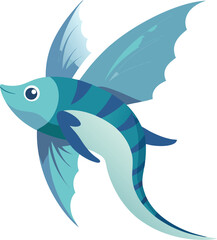 Fototapeta premium vector illustration of a cartoon fish