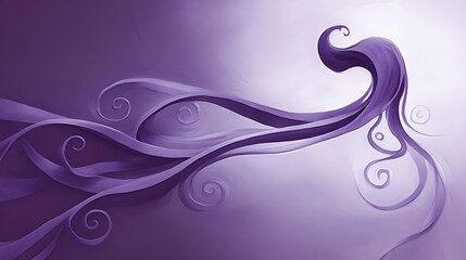 Abstract purple flowing curves