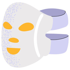 LED facial mask device for skincare. Beauty gadget for anti-aging, acne treatment, and skin rejuvenation using light therapy. Perfect for beauty, wellness, and personal care concepts.