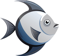 Obraz premium vector illustration of a cartoon shark