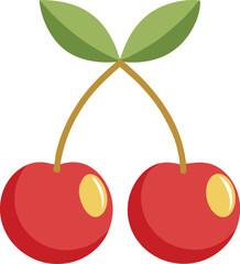 vector illustration of an apple with leaves