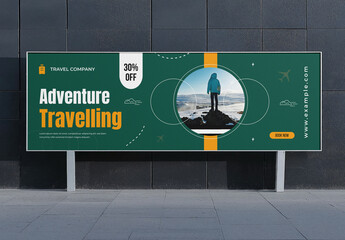 Adventure Travel Billboard Design Layout