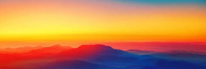 Fototapeta premium Majestic Sunrise Over Abstract Peaks A Colorful Palette of Nature s Serenity and Beauty Awaits