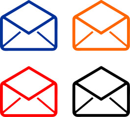 envelope icon logo, using geometric shapes and clean lines