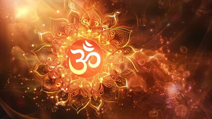 sacred om symbol light, om mandala energy design, glowing om spiritual om symbol Spiritual Om Symbol Energy Art