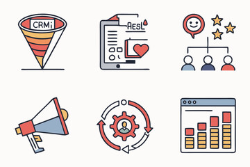 set of business icons