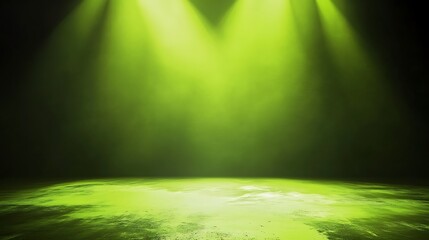 Green stage spotlight