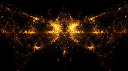 Abstract symmetrical golden design
