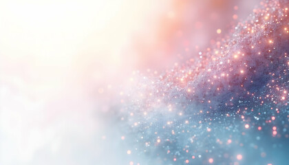 Abstract Sparkling Background with Glowing Lights and Soft Hues