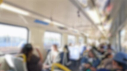 Daily Commute on a Busy Melbourne Train