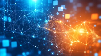 Obraz premium Abstract network design, data flow