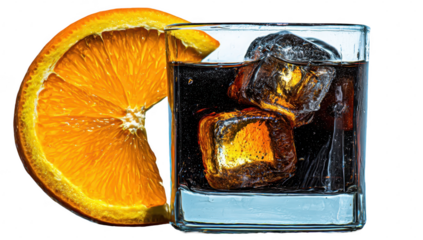 Orange-Slice Dark Cocktail