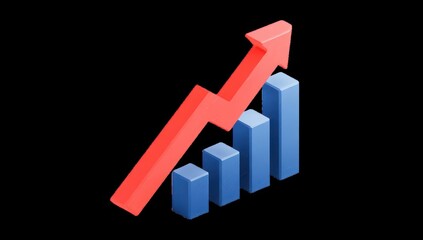 3D graphic of a rising bar graph (5)