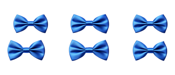 Pack Collection Blue Bow Tie Clipart set against transparent background