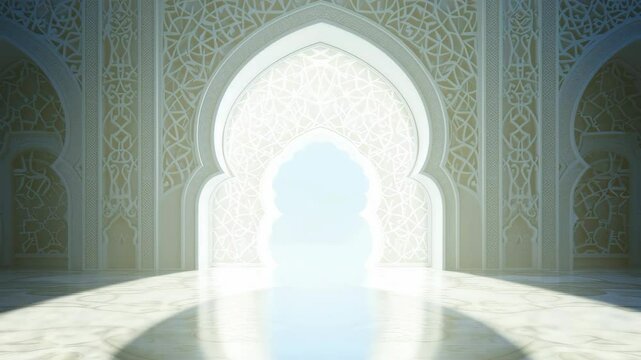 Seamless pattern of Arabic ornament, classical Islamic culture.