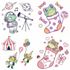 High-Quality frogss Illustrations in Various Styles – SVG Bundle