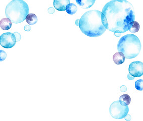 アナログ手描き水彩の水玉