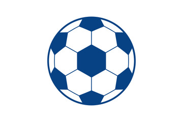 Fototapeta premium Blue and white soccer ball vector graphic design