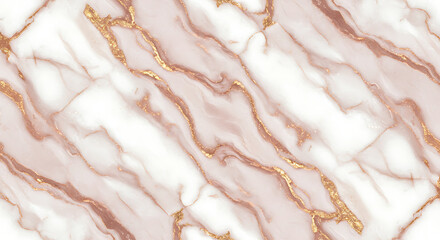 Elegant Rose Gold and White Marble Texture Background