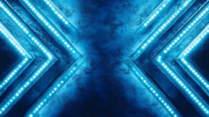 Abstract blue light design on a dark surface