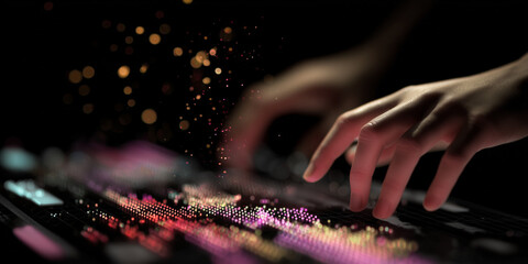  Touchpad aligns pulses into bands visualizing AI-recognized signal types.
