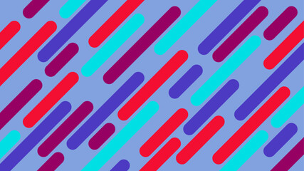 Colorful abstract diagonal rounded bars pattern background. This modern geometric design is ideal for use in web banners, digital wallpapers, presentations, or creative graphic design projects.