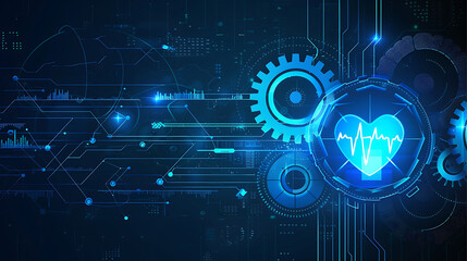 Abstract Blue Technology Background 
