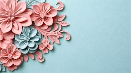 Pastel flowers, decorative arrangement