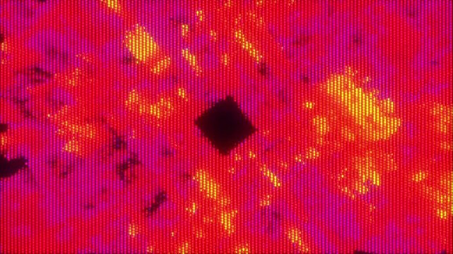 4K Seamless tunnel loop animation with glowing pink-orange pixel glitch and CRT scanlines, rotating digital vortex for motion graphics overlay, screen mode, retro tech aesthetic and cyberpunk energy