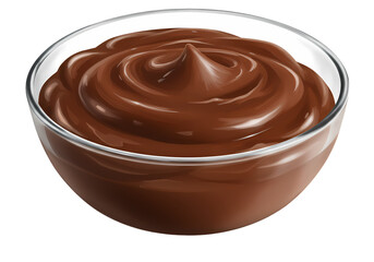 Rich Chocolate Pudding: Creamy Texture, Dessert Recipe Inspiration on transparent background