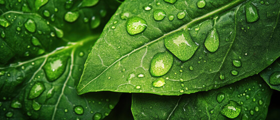 Closeup view of fresh lettuce leaves in nature high fidelity gigapixel photography
