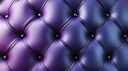 Purple tufted leather upholstery detail
