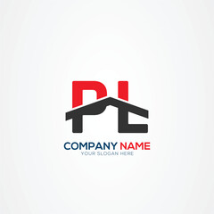 PL LP Creative Modern Letters Logo Design Element