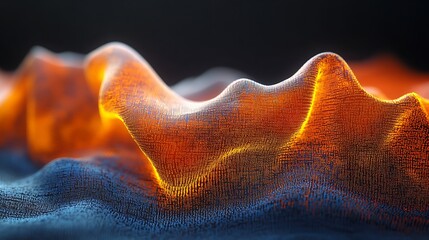 Abstract fiery textured landscape