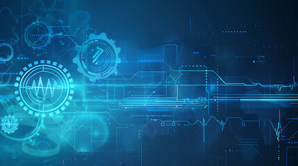 Abstract Blue Technology Background 