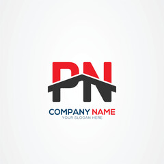 PN NP Creative Modern Letters Logo Design Element