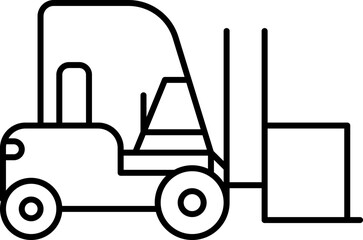 Commercial vehicles line icon set. Vector pictograms collection of container, pallet, forklift, plane, drone, helicopter, ship, train, cargo truck, warehouse.