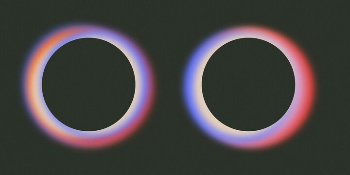 Gradient pink black neon circle background, abstract bright grain gradation texture, abstract background vector, movie film bright light, focus, diaphragm optics