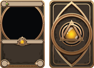 Angelic Golden Metal Fantasy TCG Card Game Template