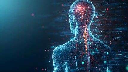 Digital human anatomy neural network brain spine