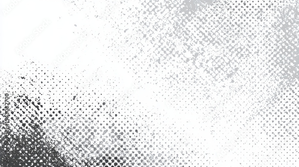 Poster gradient halftone pattern fading from deep black to bright white, generating textured graphic design