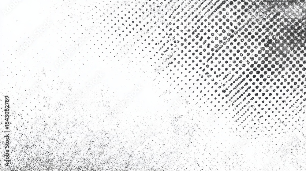 Poster halftone gradient transitioning from dense dots to sparse pattern, creating smooth visual texture ac