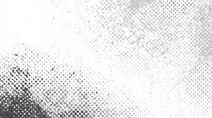 Gradient halftone pattern fading from deep black to bright white, generating textured graphic design surface with contemporary visual depth and artistic versatility