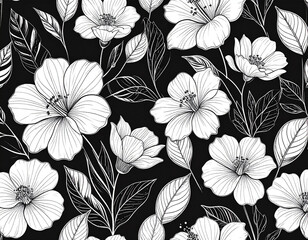 Floral Line Art