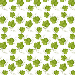 Seamless pattern pumpkins leaves for autumn harvest, Halloween, and Thanksgiving design. For greeting cards, posters, flyers, banners for fall festivals and farmers’ markets, packaging, textile