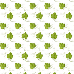 Seamless pattern pumpkins leaves for autumn harvest, Halloween, and Thanksgiving design. For greeting cards, posters, flyers, banners for fall festivals and farmers’ markets, packaging, textile