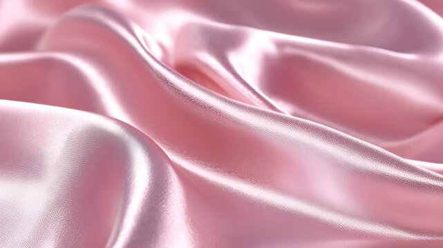 Soft pink silk or satin fabric ripples slowly, a beautiful and romantic background for beauty or valentine themes.
