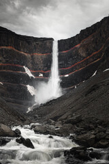 hengifoss waterfall in iceland